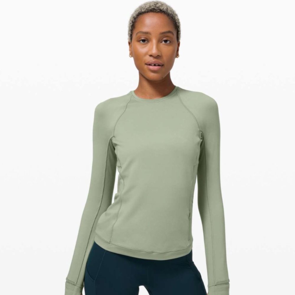 NWT! Lululemon Runderful Long Sleeve Rulu in Green
